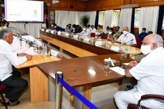 Chief minister meeting with ministers and officials