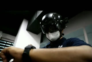 thermal screening test by smart helmet