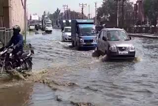 Water logging problem due to rain in Faridabad