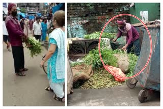 Resale of Curry leaves thrown in trash