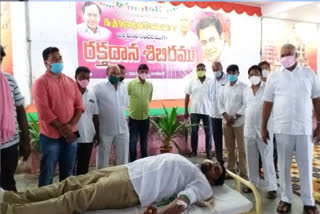 ktr birth day celebrations in kagaznagar