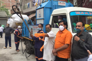 MLA started sanitation campaign in ghonda assembly delhi