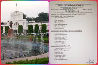 delhi assembly announced names of members for different committees