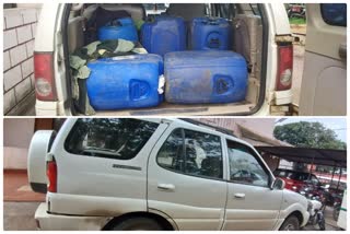 Parjang police seized car and arrest 3 wine supplier
