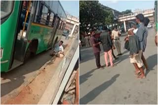 A man with a breathing problem collapsed on a BMTC bus