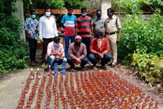 telangana wine caught in bheemavaram