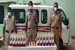 Illegal alcohol confiscation at narsannapeta srikakulam district