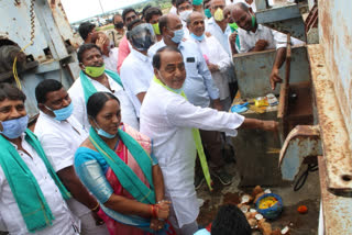 minister indra karan reddy released srriramsagar water