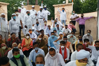 alwar news, Congress protest, government crisis