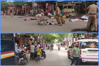 Mock drill in Mangolpuri katran market