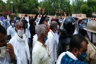 CONGRESS PROTESTED AT NAGAUR,  नगौर में कांग्रेस ने किया विरोध प्रदर्शन