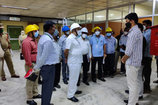 TSGENCO and TS Transco cmd prabhakar rao  visit to srisailam power project