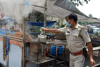 Asansol Police extinguished  oven of the open shops