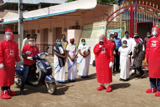 avanigadda branch red cross society awareness programme about corona virus in mopidevi village