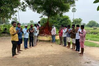 Gouravelli villagers worship Goddess Yellamma to cure husnabad MLA Satish Kumar from Corona