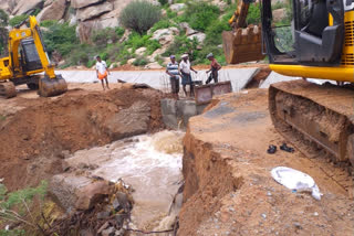 Vijayanagar canal is broken.