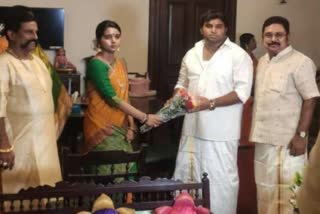 டிடிவி தினகரன்  அமமுக பொதுச் செயலாளர்  டிடிடி தினகரன் மகள்  ttv dinakaran daughter  thanjavur vaandaiyar