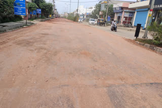 construction work start of railway road in gannaur