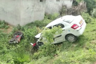 car hits bike at nellore