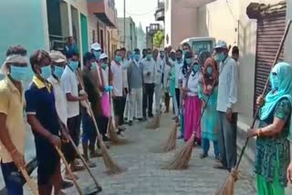 Cleanliness drive in Banchari village of Palwal on the occasion of Kargil Vijay Diwas