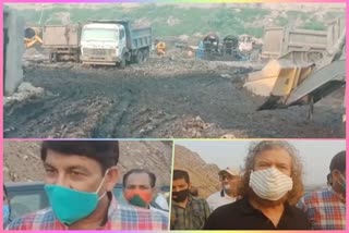 Bhalswa landfill site visited by  Manoj Tiwari and Hansraj Hans in delhi