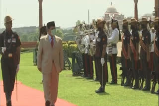 Indonesian Defence Minister inspects Guard of Honour in Delhi