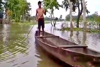 Lack of space for burial in Golaghat due to flood assam etv bharat news