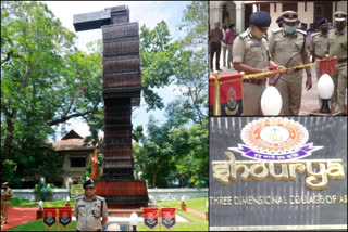 gun sculpture  Police officers  thiruvananthapuram  dgp loknath behra  തോക്ക് ശിൽപം  പൊലീസ് ഉദ്യോഗസ്ഥർ  ഡിജിപി ലോക്‌നാഥ് ബെഹ്റ