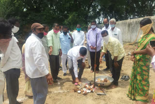 rythu vedika bhumi pooja by mla marri janardhan art ippalapally