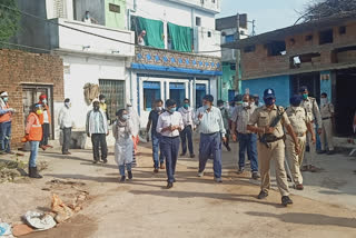 Collector inspects container area