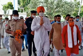 sport minister sandeep singh visited baroda constituency sonipat