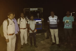 Tractor seized while transporting illegal sand