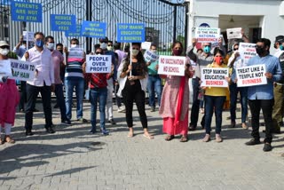 Protest against school, Protests in Jaipur