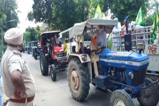 Farmer outfits again stage tractor protests in moga