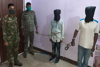 2 members of notorious gangster Vikas Tiwari gang arrested in ramgarh