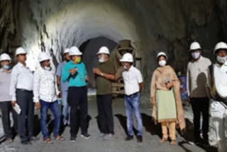 collector inspects palamuru rangareddy lift irrigation works