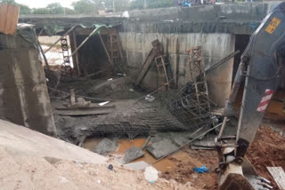 Bridge collapse under construction