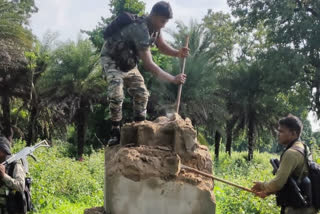 DRG personnel demolish Naxalite memorial on first day of Martyrs week