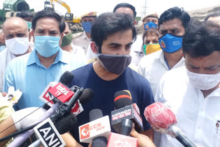 MP Gautam Gambhir inspected the ghazipur landfill site