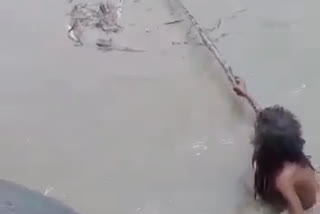 Sadhu rescues woman