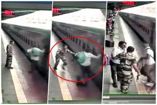 father and son were rescued by jawan at Kalyan railway station