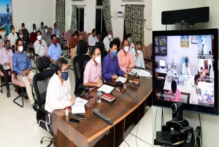 collector shashanka held video conference in karimnagar