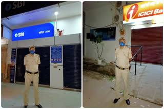 jaffarpur police alert at atm in delhi