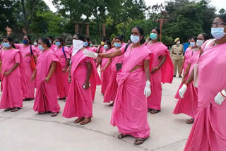 Asha workers protest demanding fulfillment of various demands