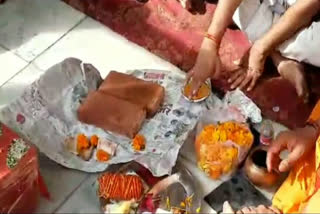 After worship at the Shiva temple in Vaishali devotees sent stones to Ayodhya