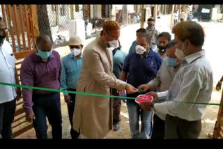 asaduddin owaisi inaugurated rapid antigen testing center in hyderabad old city