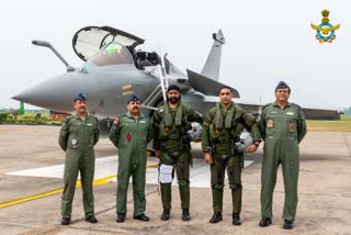 five rafale jets arrived at ambala air base camp