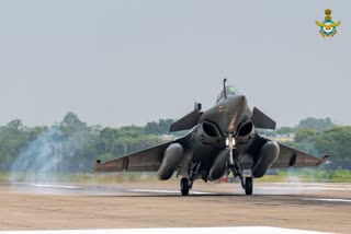 five rafale jets arrived at ambala air base camp