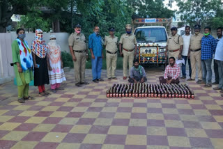 Huge wine seized in police inspections in prakasam district