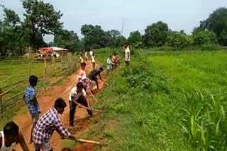 Villagers built road in Balasota Sarnatoli of Lohardaga